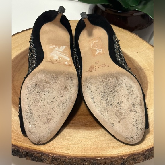 💎Oscar de la Renta Suede Heels with Embellishments - Women's Size 38💎 - Picture 10 of 16